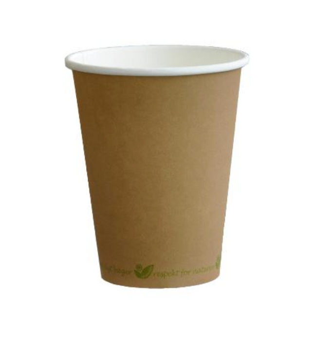 Kaffebæger Pap/PLA 25 cl Single Wall Brun (1000 stk)