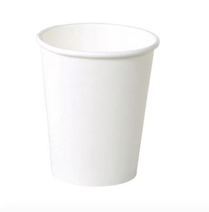 Kaffebæger Pap 25 cl Single Wall Hvid (1000 stk)